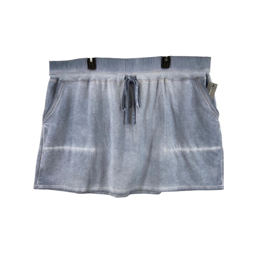NWT Lane Bryant Skirt Womens 26/28 Blue Drawstring Pockets Mini Athleisure‎ Y2K